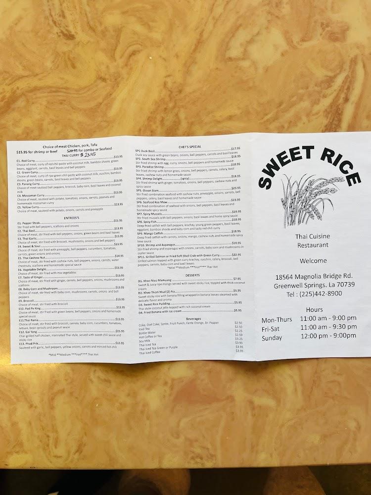Sweet Rice Thai Cuisine Thai Sweet & Sour